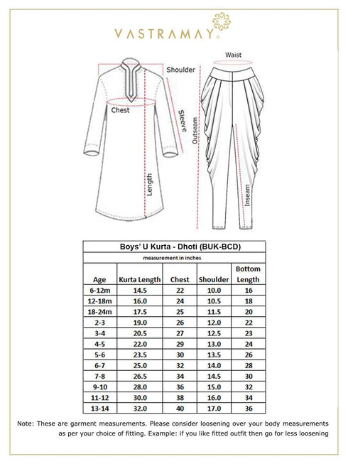 Boy's Cream Cotton Blend Pathani Suit Set